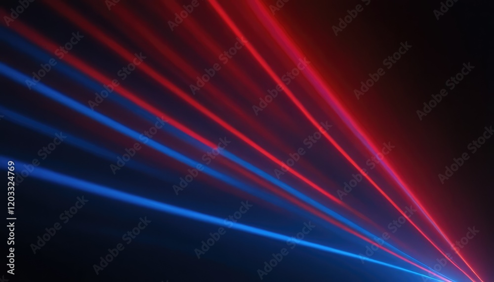 Fototapeta premium Red and blue laser light for concert background 8
