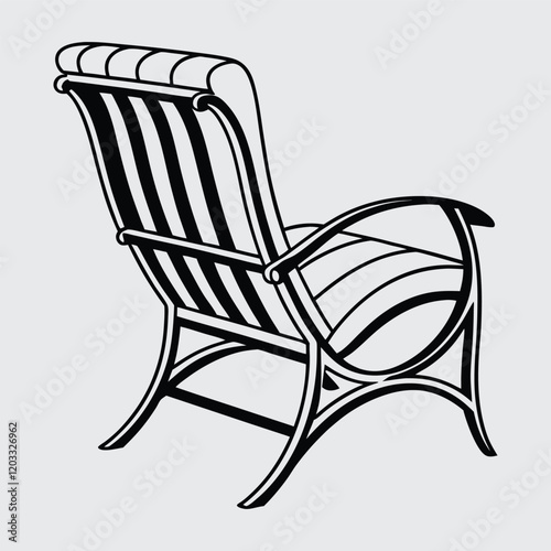 chair image silhouette vector art and illustration