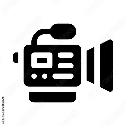 video camera glyph icon