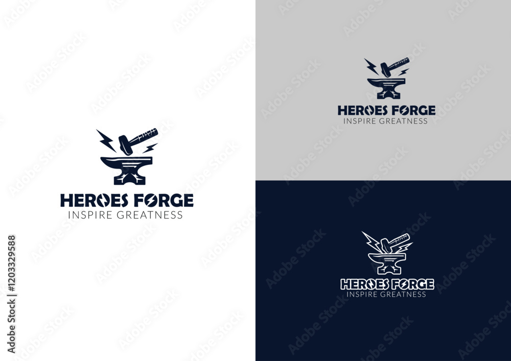Obraz premium Forge logo design concept 