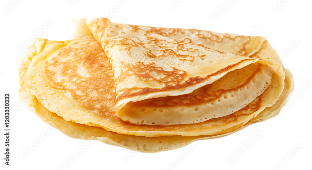 Fresh golden pancake isolated on a transparent background Fresh golden pancake isolated on a transparent background