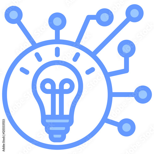 Disruptive Innovation Blue Icon