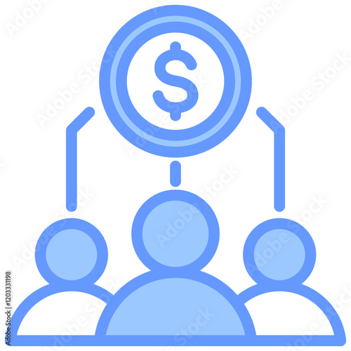 Sharing Economy Blue Icon