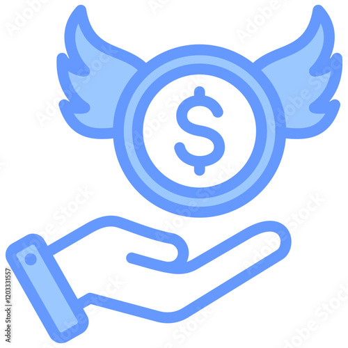 Angel Investor Blue Icon