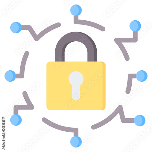 Cyber Security Flat Icon