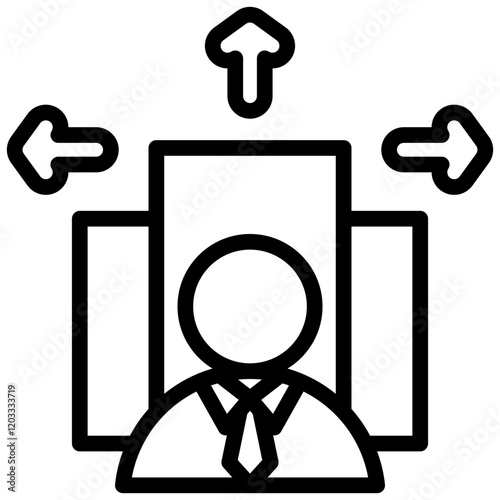 Outsourcing Outline Icon