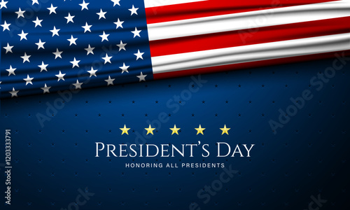 Happy Presidents Day United States Of America Design Background Illustration