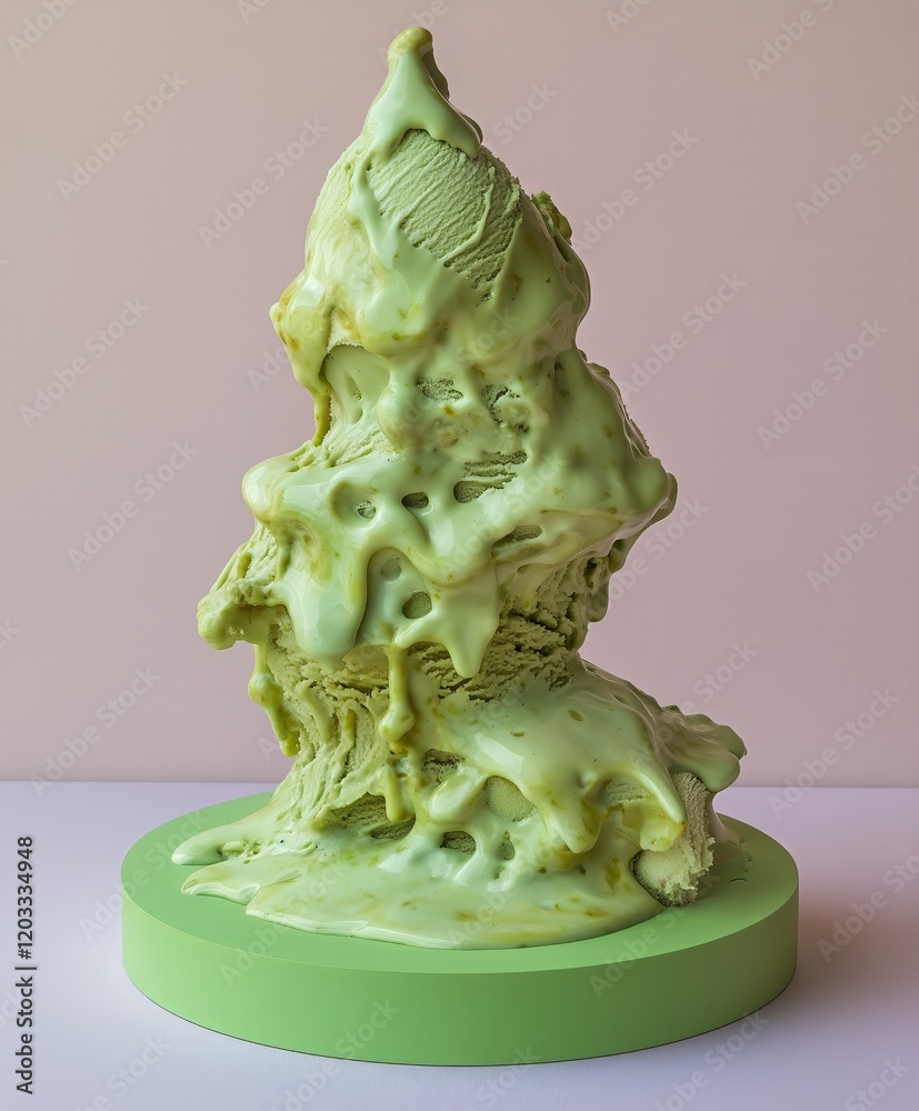 Obraz premium Abstract sculpture made of ice-cream