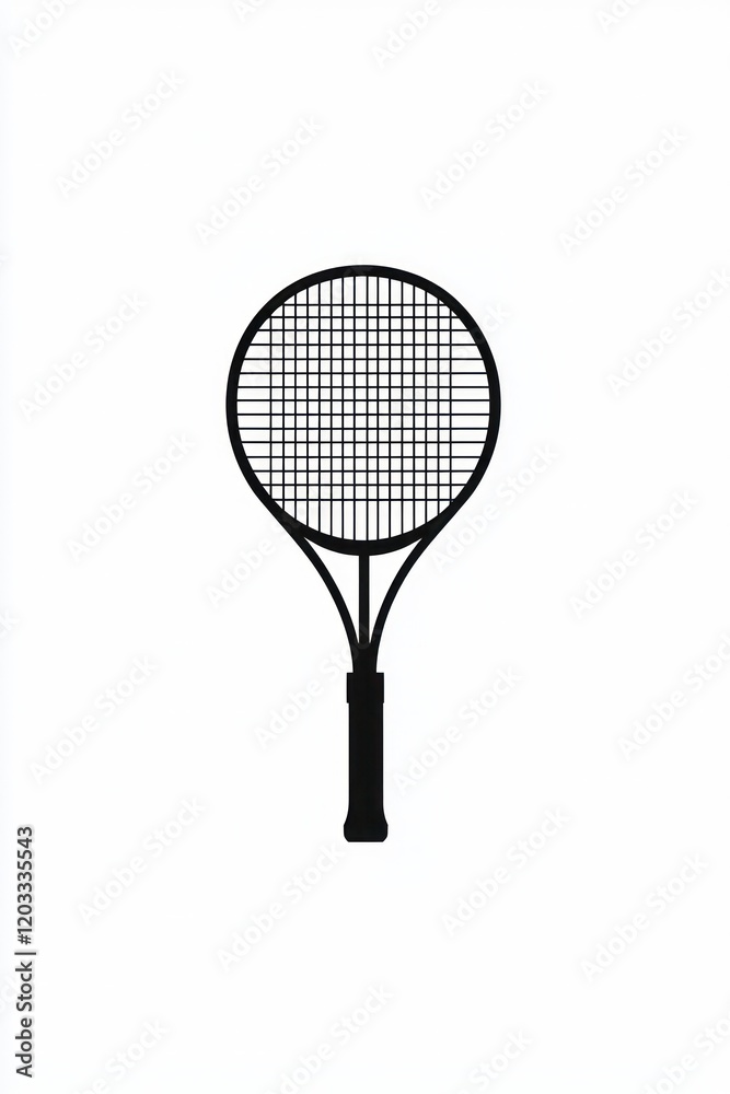 Icon for a badminton racket swing analyzer, detailed glyph vector on a white background. Icon for a badminton racket swing analyzer, detailed glyph vector on a white background.