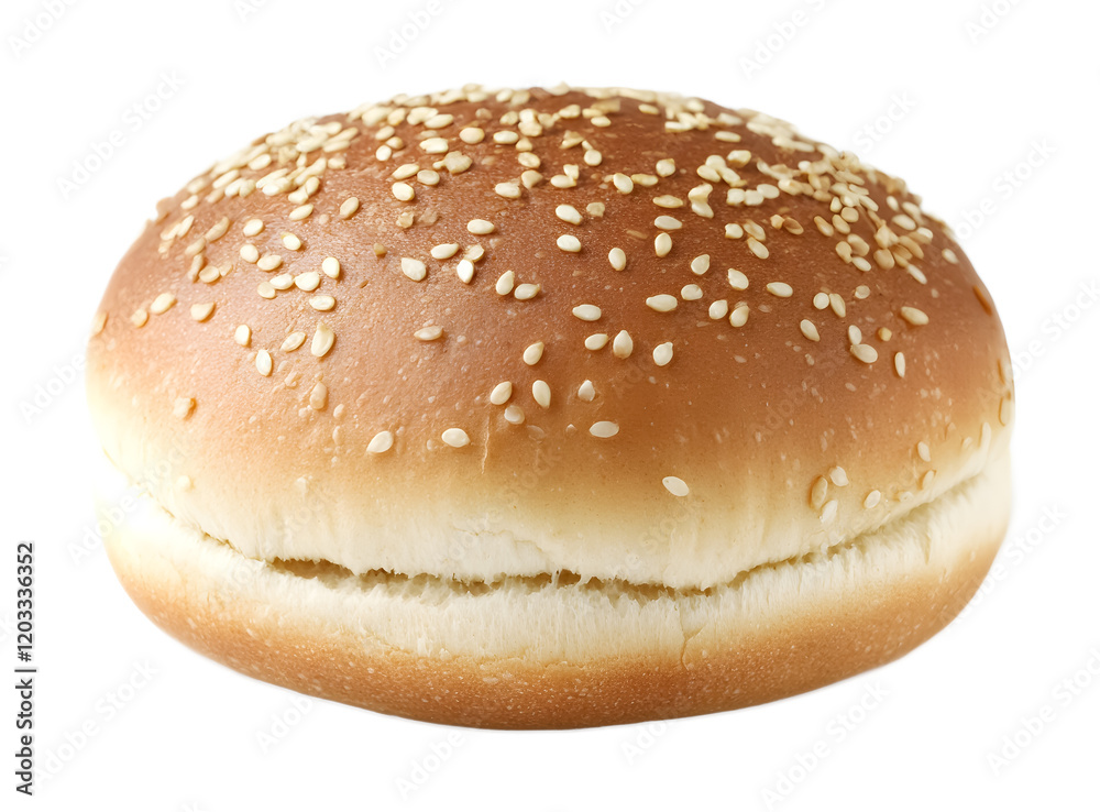 Fresh hamburger bun on a transparent background. isolated background. Fresh hamburger bun on a transparent background. isolated background.