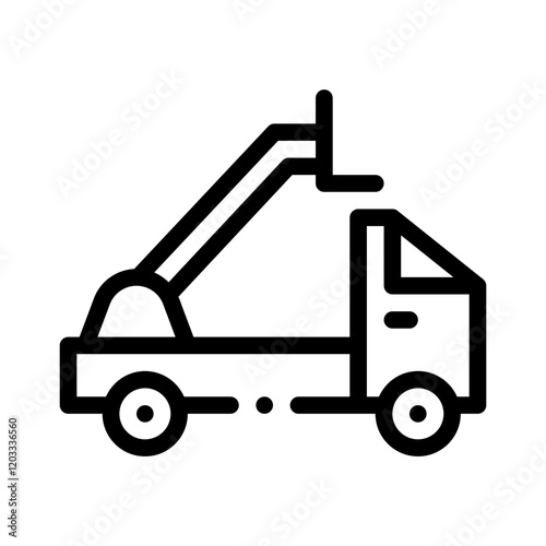 telehandler line icon