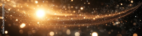 Wallpaper Mural This mesmerizing cosmic view showcases a vibrant swirling galaxy surrounded by glowing particles and distant stars. The stunning details capture the beauty and vastness of space Torontodigital.ca