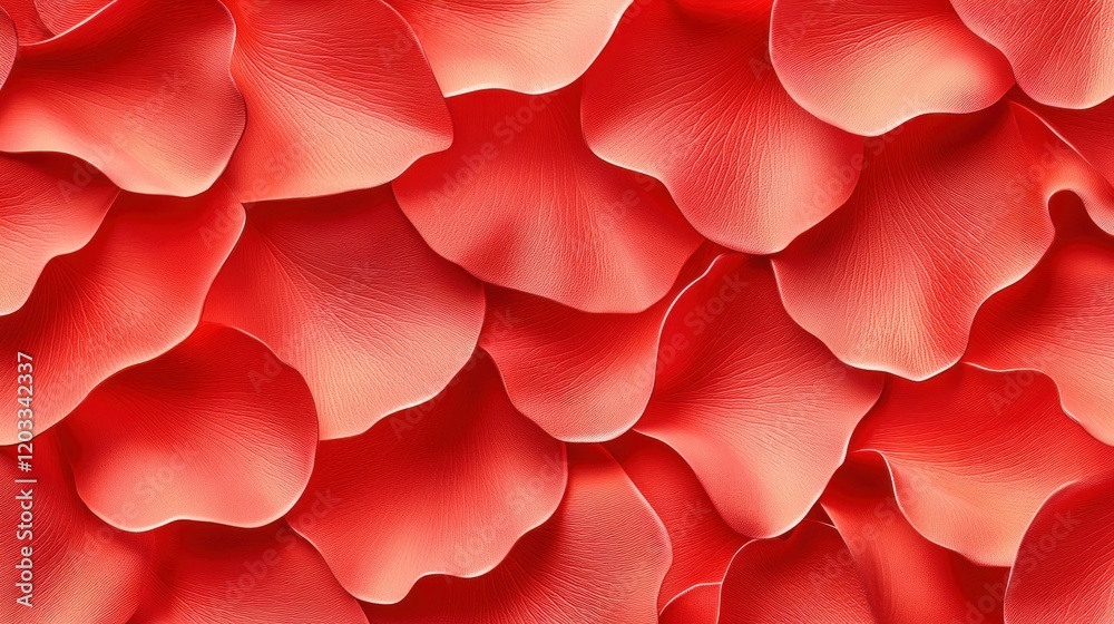 A vibrant background of red rose petals arranged in a seamless pattern, captured from a top-down view, perfect for a romantic wallpaper A vibrant background of red rose petals arranged in a seamless pattern, captured from a top-down view, perfect for a romantic wallpaper