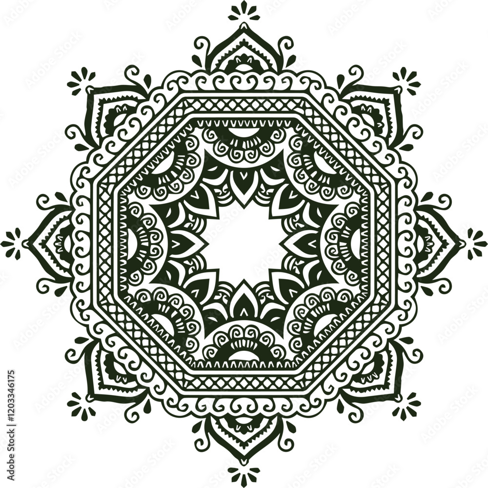 Beautiful flower art and mandala vector design Beautiful flower art and mandala vector design