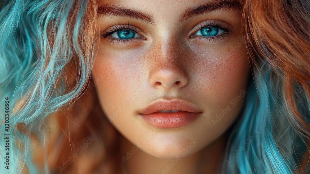 Naklejka premium Portrait of a beautiful woman.