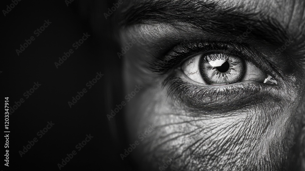 Fototapeta premium a close up of a person's eye with a black background