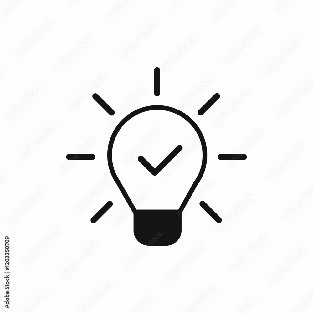 Light bulb idea icon vector sign