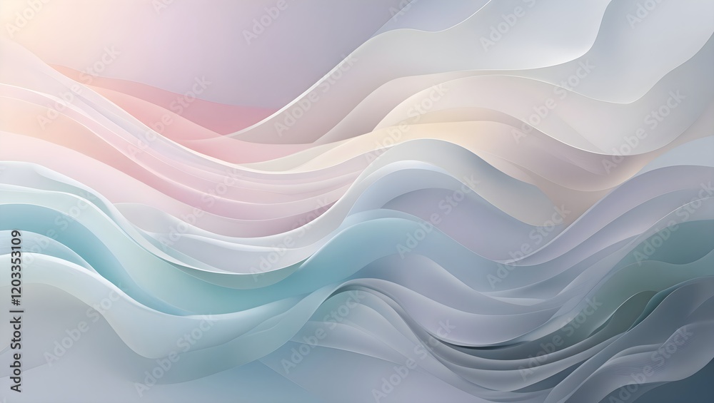 Fototapeta premium A serene and calming visual composition featuring a palette of soft, gradien