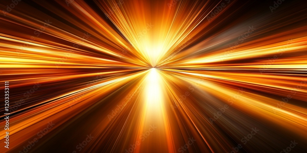 Obraz premium Abstract Golden Light Rays Speed Energy Motion Blur Background