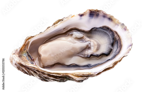 Fresh oyster on a white background. isolated background.