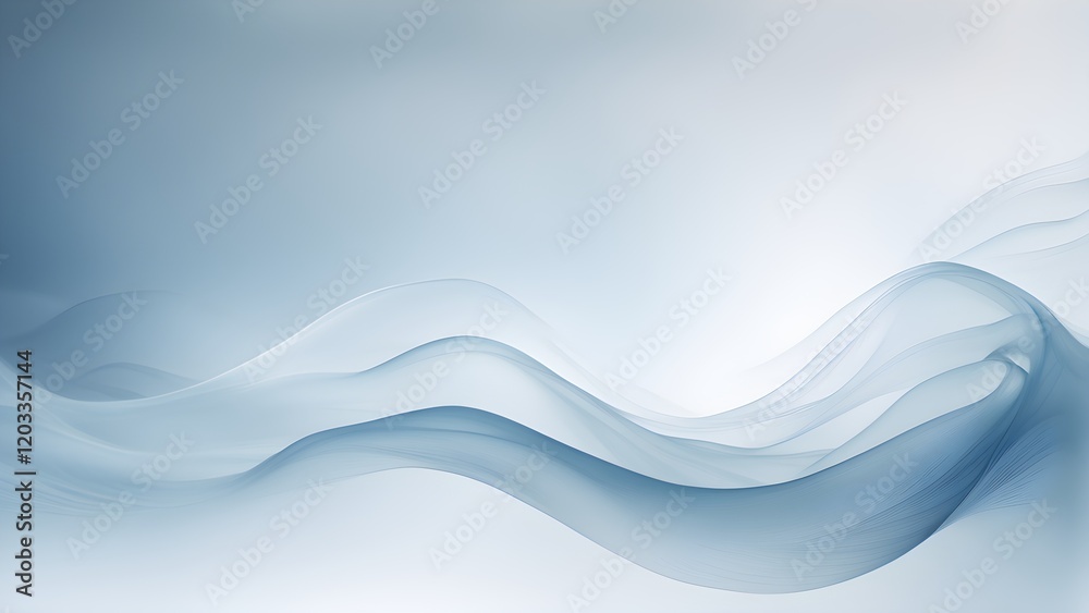 Abstract light blue wave background with flowing, translucent fabric-like textures. Abstract light blue wave background with flowing, translucent fabric-like textures.