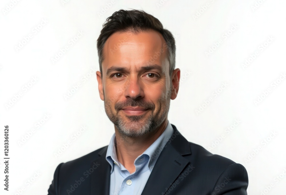 Middle aged businessman on white studio background Middle aged businessman on white studio background