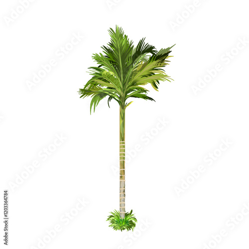 illustration of a areca nut tree without a background