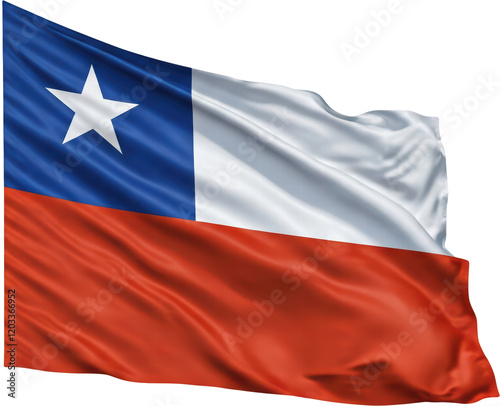 Free Download waving flag of Chile, national symbol - GFXLoad