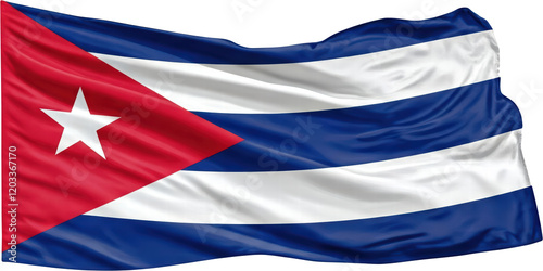 waving flag of Cuba, national symbol