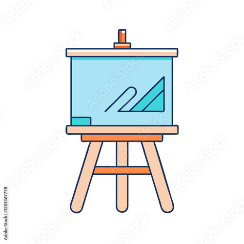 artist s easel icon, artist s easel vector illustration-simple illustration of artist s easel, perfect for artist s easel logos and icons