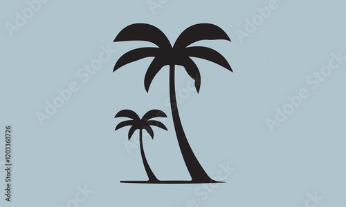 palm tree summer logo template vector illustration, flyer, Hand drawn lettering phrase, svg Files for Cutting Cricut and Silhouette, EPS 10