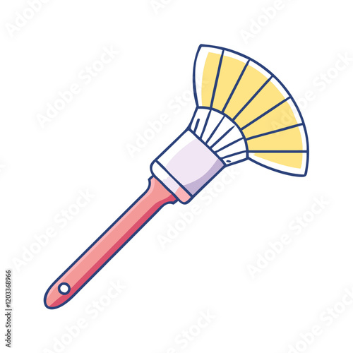 paintbrush with fan bristles icon, paintbrush with fan bristles vector illustration-simple illustration of paintbrush with fan bristles, perfect for paintbrush with fan bristles logos and icons