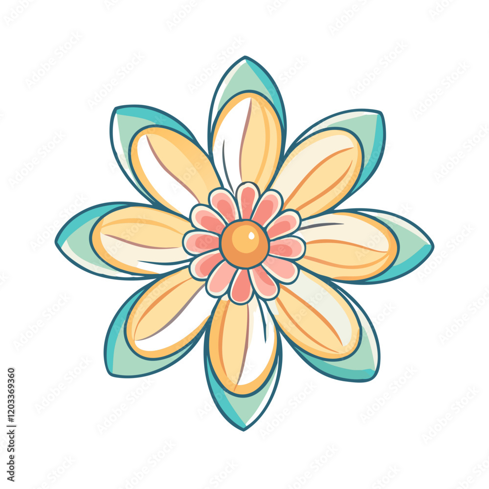 painted flower icon, painted flower vector illustration-simple illustration of painted flower, perfect for painted flower logos and icons