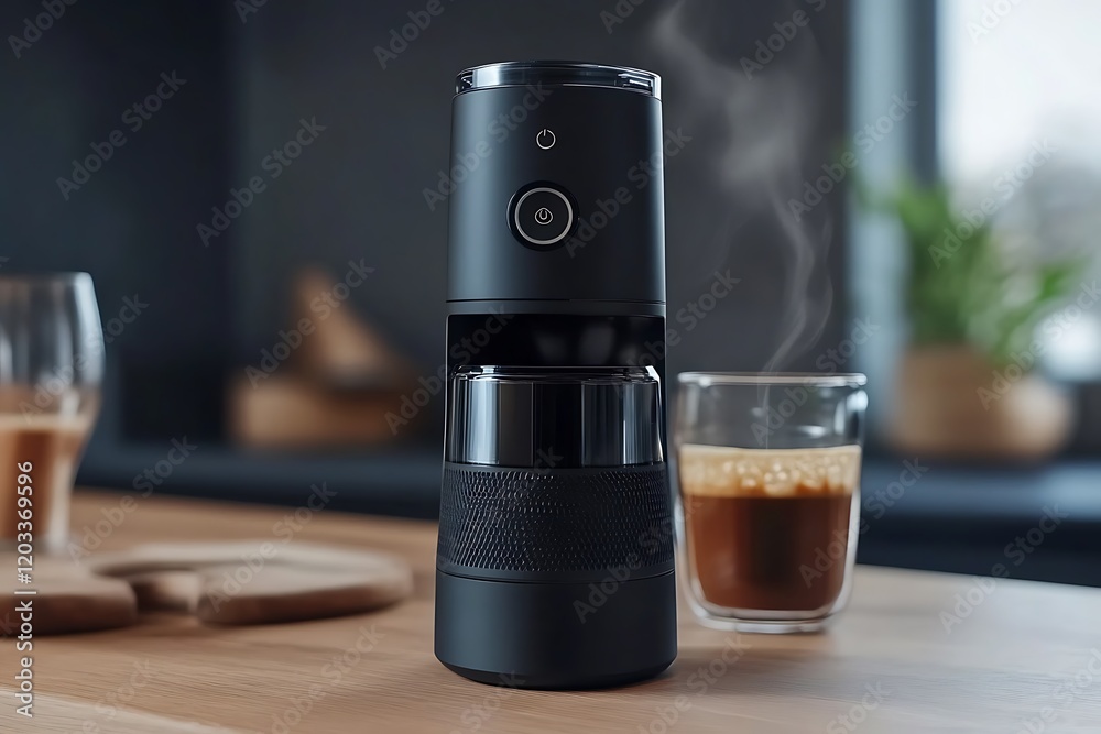 Fototapeta premium Stylish Modern Coffee Machine for Perfect Espresso