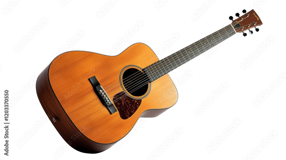 Fototapeta premium Acoustic guitar isolated on white background