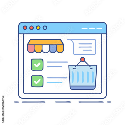e commerce website icon, e commerce website vector illustration-simple illustration of e commerce website, perfect for e commerce website logos and icons