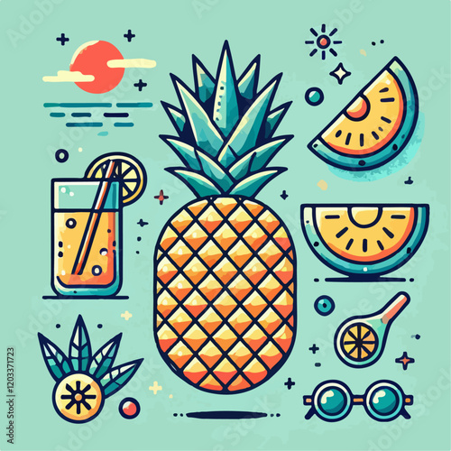 pineapple juice and fruits