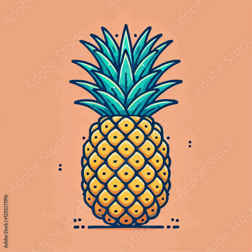vector illustration of pineapple