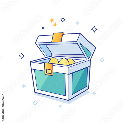 loot box icon, loot box vector illustration-simple illustration of loot box, perfect for loot box logos and icons