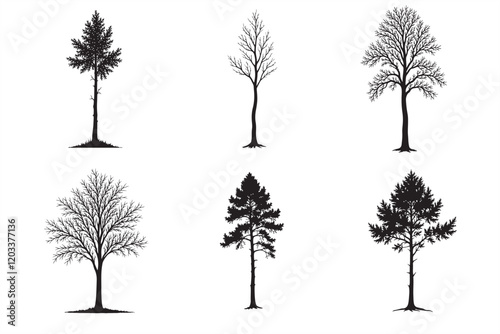 36 Eucalyptus Tree Silhouette Bundle