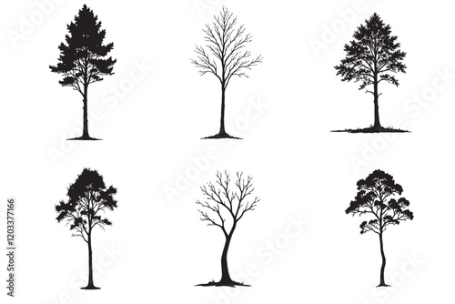 36 Eucalyptus Tree Silhouette Bundle