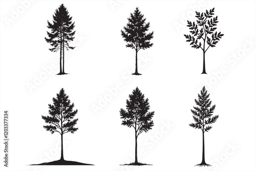 36 Eucalyptus Tree Silhouette Bundle