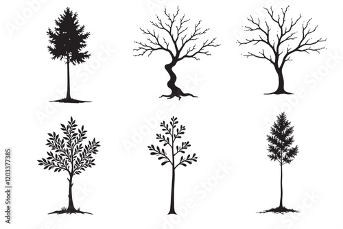 36 Eucalyptus Tree Silhouette Bundle