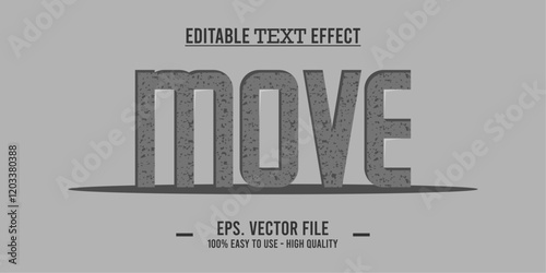 move editable text effect concept