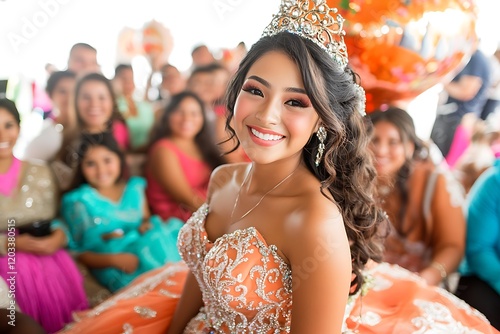 Mexican quinceañera family party