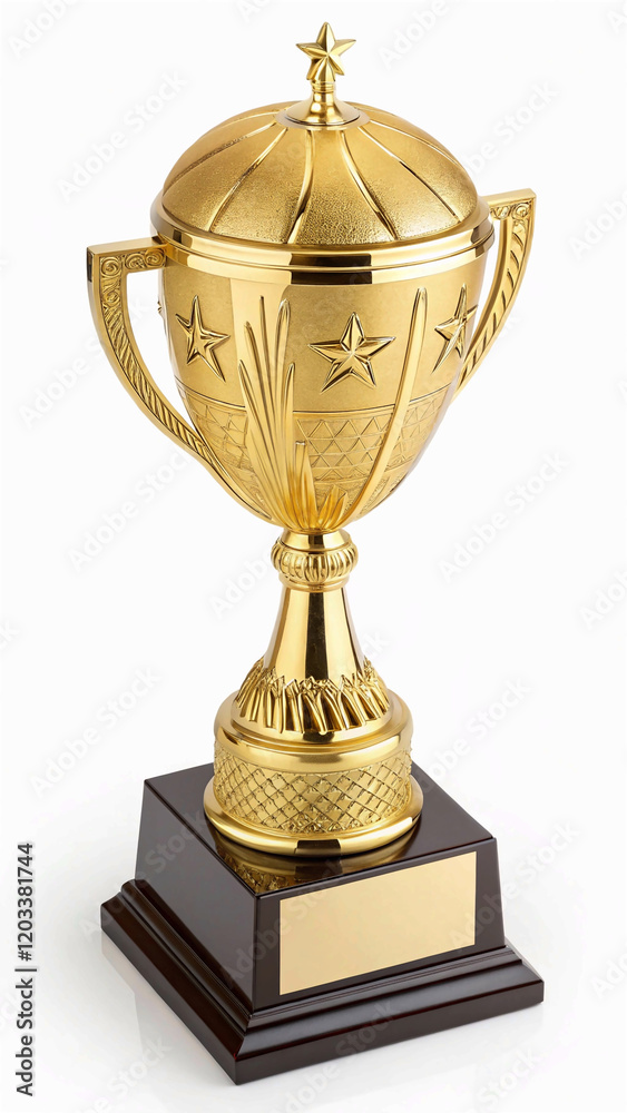 gold cup isolated on white, Champion golden trophy for winner background. Success and achievement concept. Sport and cup award theme gold cup isolated on white, Champion golden trophy for winner background. Success and achievement concept. Sport and cup award theme