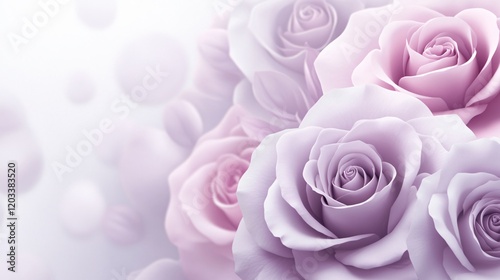 Soft Lavender Roses Closeup Bouquet Floral Background