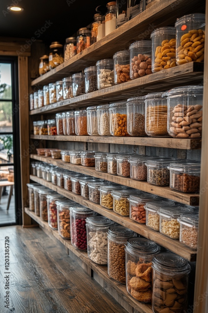 custom made wallpaper toronto digitalMinimalist vertical pantry organization with clear containers modern home kitchen interior design cozy atmosphere aesthetic arrangement