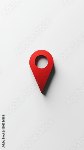 Red Location Pin Icon on White Background Minimalist Navigation Marker GPS Pointer Free Download Red Location Pin Icon on White Background Minimalist Navigation Marker GPS Pointer - GFXLoad