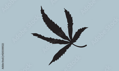 Sativa and indica  Silhouette  illustration Vector Art on White Background, Calligraphy t shirt design, card, flyer, Hand drawn lettering phrase, svg Files for Cutting Cricut and Silhouette, EPS 10